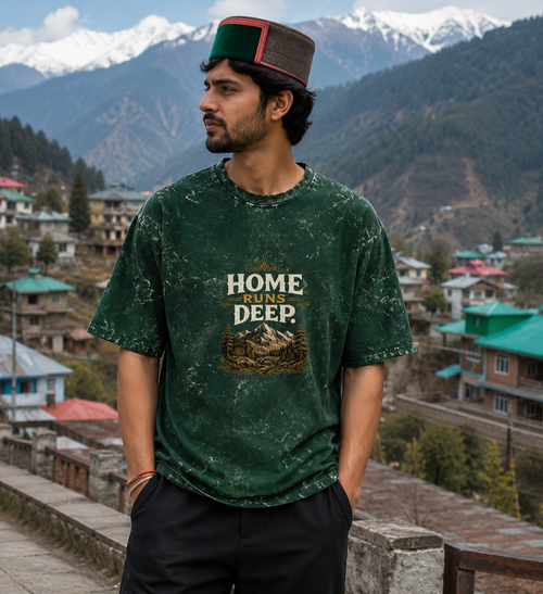 Acid Washed Oversized Tee ( Home Runs Deep)